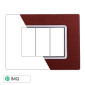ETTROIT SPACE PLACCA ALLUMINIO 3P BRONZO - Mod. LN86310 - Compatibile con BTicino LIVING LIGHT / INTERNATIONAL