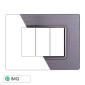 ETTROIT SPACE PLACCA ALLUMINIO 3P SILVER LUCIDO - Mod. LN86317 - Compatibile con BTicino LIVING LIGHT / INTERNATIONAL