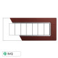 ETTROIT SPACE PLACCA ALLUMINIO 7P BRONZO - Mod. LN86710 - Compatibile con BTicino LIVING LIGHT / INTERNATIONAL