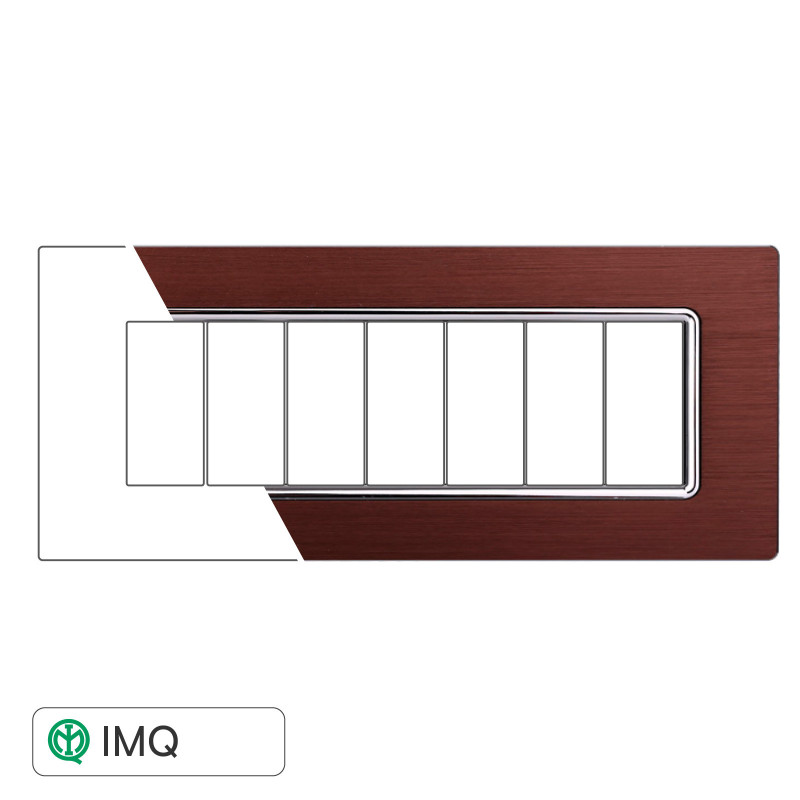 PLACCA ALLUMINIO 7P BRONZO - modello LN86710