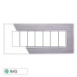 ETTROIT SPACE PLACCA ALLUMINIO 7P SILVER LUCIDO - Mod. LN86717 - Compatibile con BTicino LIVING LIGHT / INTERNATIONAL