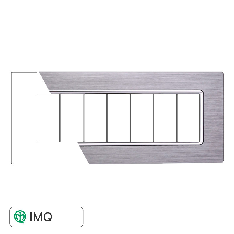 PLACCA ALLUMINIO 7P SILVER LUCIDO - modello LN86717