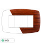 ETTROIT SPACE PLACCA PLASTICA SLIM 4P RAdica - Mod. LN87403 - Compatibile con BTicino LIVING LIGHT / INTERNATIONAL
