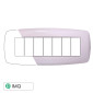ETTROIT SPACE PLACCA PLASTICA SLIM 7P BIANCO - Mod. LN87701 - Compatibile con BTicino LIVING LIGHT / INTERNATIONAL