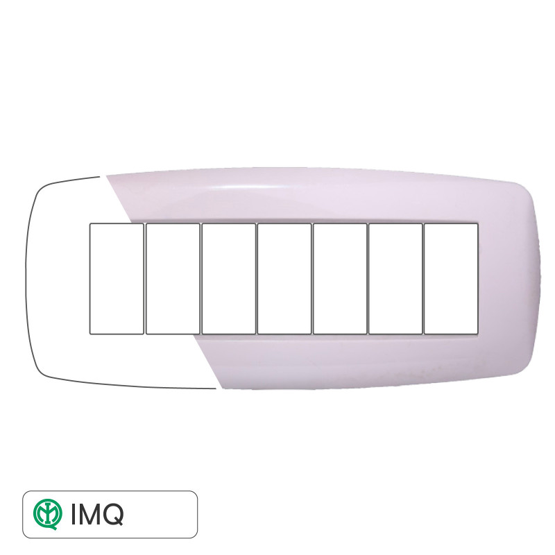PLACCA SLIM 7P BIANCO - modello LN87701