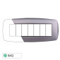 ETTROIT SPACE PLACCA PLASTICA SLIM 7P SILVER - Mod. LN87706 - Compatibile con BTicino LIVING LIGHT / INTERNATIONAL