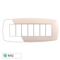 ETTROIT SPACE PLACCA PLASTICA SLIM 7P SABBIA - Mod. LN87709 - Compatibile con BTicino LIVING LIGHT / INTERNATIONAL