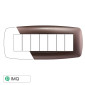 ETTROIT SPACE PLACCA PLASTICA SLIM 7P ACCIAIO BRONZO - Mod. LN87710 - Compatibile con BTicino LIVING LIGHT / INTERNATIONAL