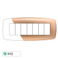 ETTROIT SPACE PLACCA PLASTICA SLIM 7P ORO - Mod. LN87711 - Compatibile con BTicino LIVING LIGHT / INTERNATIONAL