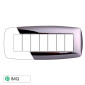 ETTROIT SPACE PLACCA PLASTICA SLIM 7P CROMATO LUCIDO - Mod. LN87713 - Compatibile con BTicino LIVING LIGHT / INTERNATIONAL