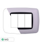 ETTROIT SPACE PLACCA PLASTICA 3P BOMBATA BIANCA - Mod. LN88301 - Compatibile con BTicino LIVING LIGHT / INTERNATIONAL