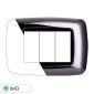 ETTROIT SPACE PLACCA PLASTICA 3P BOMBATA CROMATO LUCIDO - Mod. LN88313 - Compatibile con BTicino LIVING LIGHT / INTERNATIONAL