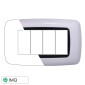 ETTROIT SPACE PLACCA PLASTICA 4P BOMBATA BIANCA - Mod. LN88401 - Compatibile con BTicino LIVING LIGHT / INTERNATIONAL