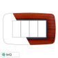 ETTROIT SPACE PLACCA PLASTICA 4P BOMBATA RADICA - Mod. LN88403 - Compatibile con BTicino LIVING LIGHT / INTERNATIONAL