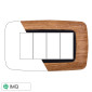 ETTROIT SPACE PLACCA PLASTICA 4P BOMBATA LEGNO SCURO - Mod. LN88405 - Compatibile con BTicino LIVING LIGHT / INTERNATIONAL