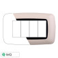 ETTROIT SPACE PLACCA PLASTICA 4P BOMBATA SABBIA - Mod. LN88409 - Compatibile con BTicino LIVING LIGHT / INTERNATIONAL