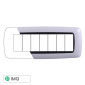 ETTROIT SPACE PLACCA PLASTICA 7P BOMBATA BIANCA - Mod. LN88701 - Compatibile con BTicino LIVING LIGHT / INTERNATIONAL