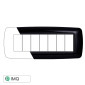 ETTROIT SPACE PLACCA PLASTICA 7P BOMBATA NERO - Mod. LN88702 - Compatibile con BTicino LIVING LIGHT / INTERNATIONAL