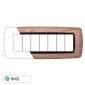 ETTROIT SPACE PLACCA PLASTICA 7P BOMBATA LEGNO CHIARO - Mod. LN88704 - Compatibile con BTicino LIVING LIGHT / INTERNATIONAL