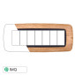 ETTROIT SPACE PLACCA PLASTICA 7P BOMBATA LEGNO SCURO - Mod. LN88705 - Compatibile con BTicino LIVING LIGHT / INTERNATIONAL