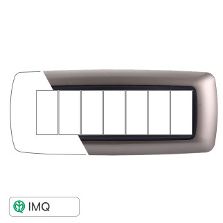 PLACCA PLASTICA 7P BOMBATA TITANIO - modello LN88708
