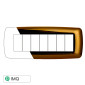 ETTROIT SPACE PLACCA PLASTICA 7P BOMBATA ORO LUCIDO - Mod. LN88712 - Compatibile con BTicino LIVING LIGHT / INTERNATIONAL