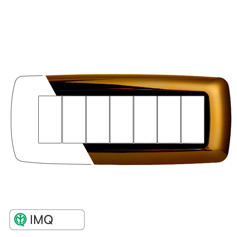PLACCA PLASTICA 7P BOMBATA ORO LUCIDO - modello LN88712