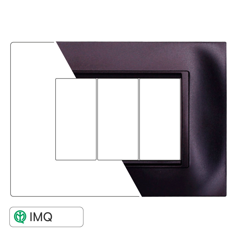 PLACCA QUADRATA  3P NERO - modello LN89302