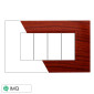 ETTROIT SPACE PLACCA PLASTICA QUADRATA 4P RADICA - Mod. LN89403 - Compatibile con BTicino LIVING LIGHT / INTERNATIONAL