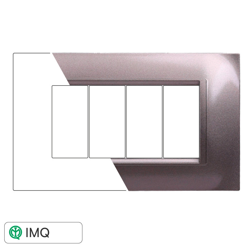 PLACCA QUADRATA 4P TITANIO - modello LN89408