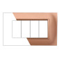 ETTROIT SPACE PLACCA PLASTICA QUADRATA 4P ORO - Mod. LN89411 - Compatibile con BTicino LIVING LIGHT / INTERNATIONAL