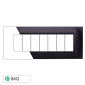 ETTROIT SPACE PLACCA PLASTICA QUADRATA 7P NERO - Mod. LN89702 - Compatibile con BTicino LIVING LIGHT / INTERNATIONAL