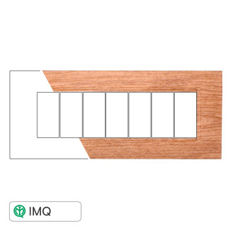 PLACCA QUADRATA 7P LEGNO CHIARO - modello LN89704