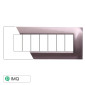 ETTROIT SPACE PLACCA PLASTICA QUADRATA 7P TITANIO - Mod. LN89708 - Compatibile con BTicino LIVING LIGHT / INTERNATIONAL