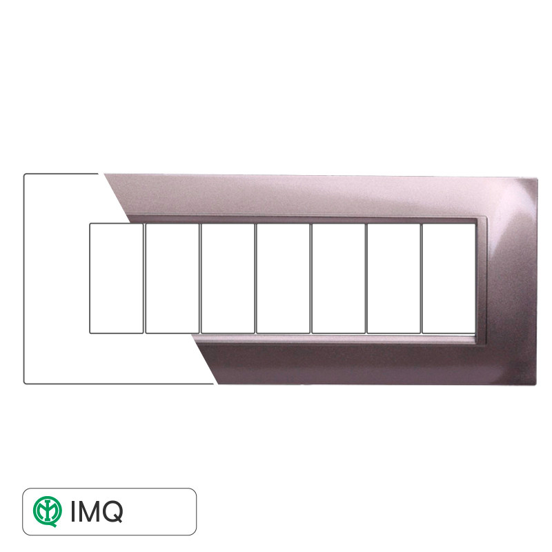 PLACCA QUADRATA 7P TITANIO - modello LN89708