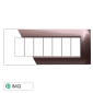 ETTROIT SPACE PLACCA PLASTICA QUADRATA 7P ACCIAIO BRONZO - Mod. LN89710 - Compatibile con BTicino LIVING LIGHT / INTERNATIONAL