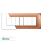 ETTROIT SPACE PLACCA PLASTICA QUADRATA 7P ORO - Mod. LN89711 - Compatibile con BTicino LIVING LIGHT / INTERNATIONAL