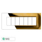 ETTROIT SPACE PLACCA PLASTICA QUADRATA 7P ORO LUCIDO - Mod. LN89712 - Compatibile con BTicino LIVING LIGHT / INTERNATIONAL