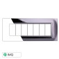 ETTROIT SPACE PLACCA PLASTICA QUADRATA 7P CROMATO LUCIDO - Mod. LN89713 - Compatibile con BTicino LIVING LIGHT / INTERNATIONAL