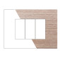 ETTROIT VENUS PLACCA PLASTICA 3P LEGNO CHIARO - Mod. VA83304 - Compatibile con Vimar ARKÉ