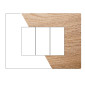 ETTROIT VENUS PLACCA PLASTICA 3P LEGNO SCURO - Mod. VA83305 - Compatibile con Vimar ARKÉ