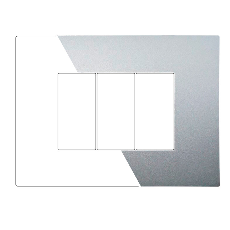 PLACCA PLASTICA 3P SILVER - modello VA83306
