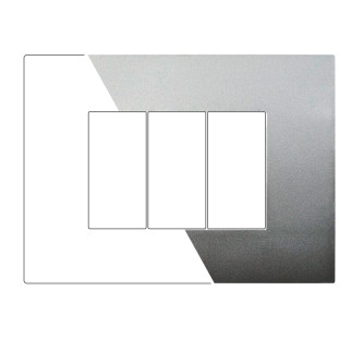PLACCA PLASTICA 3P TITANIO - modello VA83308