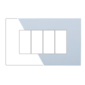 PLACCA PLASTICA 4P BIANCA - modello VA83401