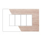 ETTROIT VENUS PLACCA PLASTICA 4P LEGNO CHIARO - Mod. VA83404 - Compatibile con Vimar ARKÉ