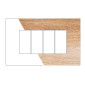 ETTROIT VENUS PLACCA PLASTICA 4P LEGNO SCURO - Mod. VA83405 - Compatibile con Vimar ARKÉ