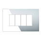 ETTROIT VENUS PLACCA PLASTICA 4P SILVER - Mod. VA83406 - Compatibile con Vimar ARKÉ