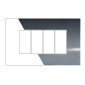 ETTROIT VENUS PLACCA PLASTICA 4P ACCIAIO SCURO - Mod. VA83407 - Compatibile con Vimar ARKÉ