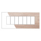 ETTROIT VENUS PLACCA PLASTICA 7P LEGNO CHIARO - Mod. VA83704 - Compatibile con Vimar ARKÉ