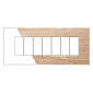 ETTROIT VENUS PLACCA PLASTICA 7P LEGNO SCURO - Mod. VA83705 - Compatibile con Vimar ARKÉ
